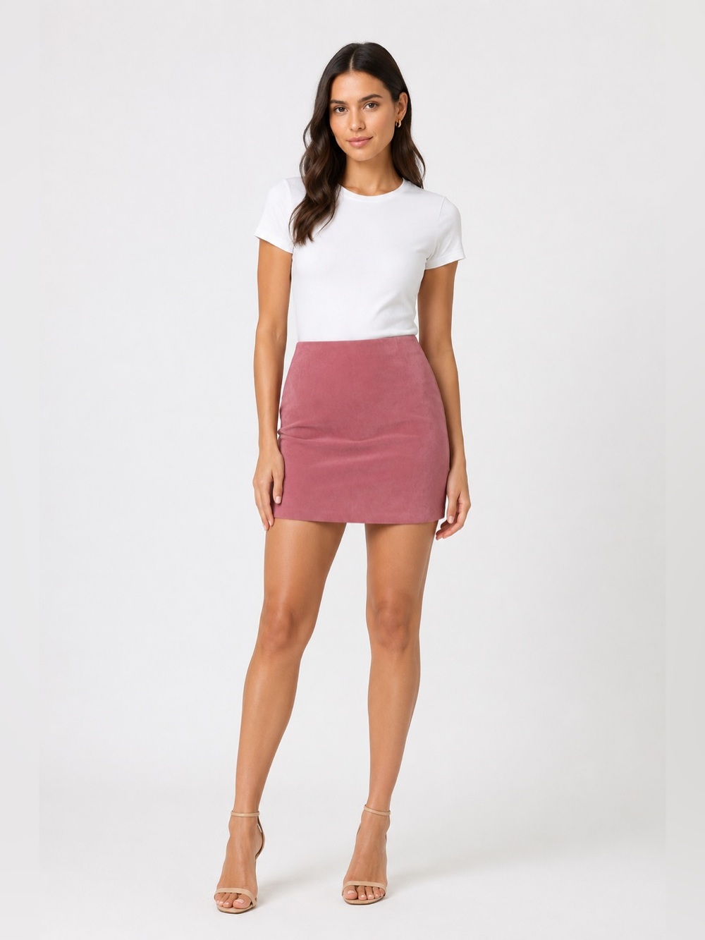 Wild Fable Mauve Faux Suede Mini Skirt Size 16